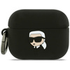 Custodia in silicone Karl Lagerfeld Karl Head 3D per AirPods Pro 3 (nera)
