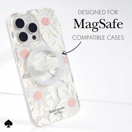 Kate Spade New York Magnetic Loop Grip - MagSafe držák na prst (The Sparkle Silver)