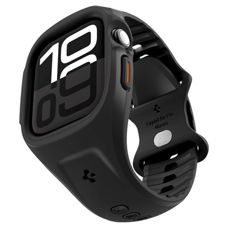 Spigen Liquid Air Pro - Strap with case for Apple Watch 10 46 mm (Matte Black)