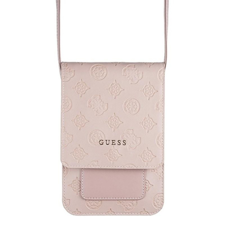 Guess 4G Peony Wallet Bag - taška s přihrádkou na smartphone (světle růžová)