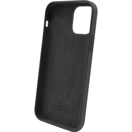 PURO ICON Cover - iPhone 12 Pro Max Hülle mit antimikrobiellem Schutz (schwarz)