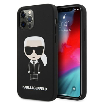 Karl Lagerfeld Fullbody szilikon Iconic - iPhone 12 / 12 Pro tok (fekete)