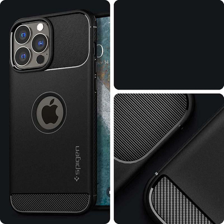 Spigen Rugged Armor - Gehäuse für iPhone 13 Pro (Schwarz)