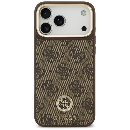 Guess 4G Strass Logo MagSafe - Hülle iPhone 17 Pro Max (Braun)