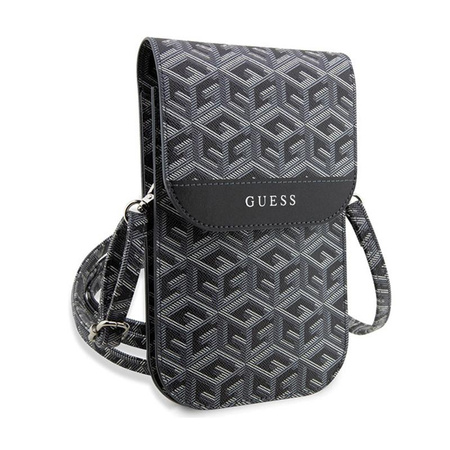 Guess GCube Stripe Phone Bag - Bag with smartphone compartment (Black)