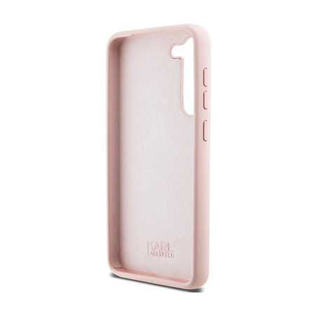 Karl Lagerfeld Silicone Choupette Metal Pin - Etui Samsung Galaxy S24+ (rose)