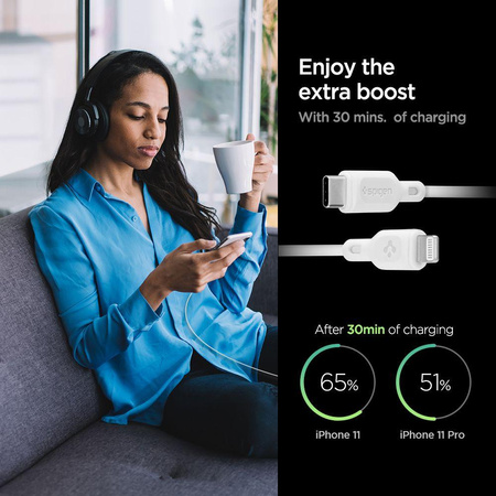 Spigen ArcStation - Chargeur secteur USB-C PD 20W + câble USB-C vers Lightning