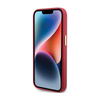 Guess szilikon script fém logó és keret - iPhone 15 Pro tok (magenta)