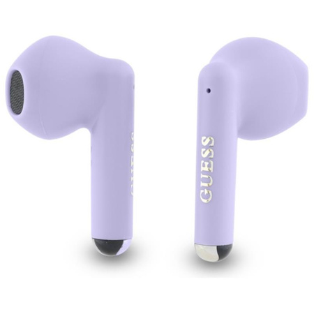 Guess Printed Classic Logo - TWS Bluetooth fejhallgató + töltőtáska (lila)