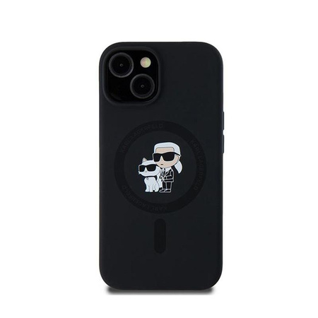 Karl Lagerfeld Silikon Karl & Choupette MagSafe - iPhone 15 Plus / 14 Plus Tasche (schwarz)