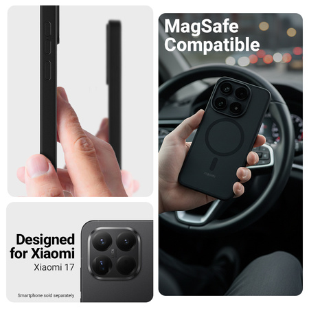 Crong Hybrid Matte Magnetic - Xiaomi 17 MagSafe tok (fekete)
