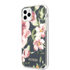 Guess Flower Glänzende Kollektion N3 - iPhone 11 Pro Tasche (Marine)