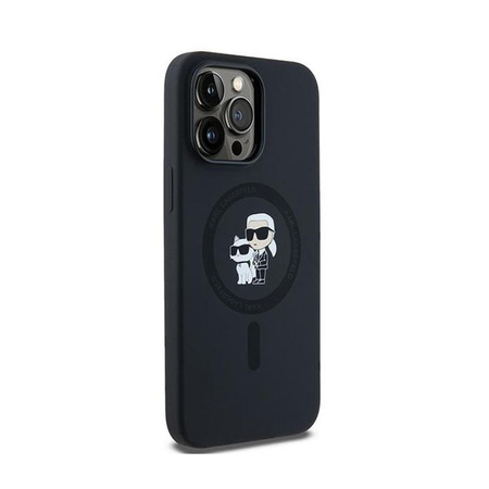 Karl Lagerfeld Silicone Karl & Choupette MagSafe - pouzdro pro iPhone 14 Pro (černý)