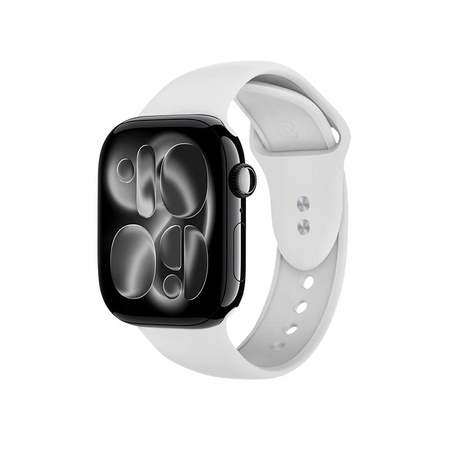 Crong Liquid - Řemínek pro Apple Watch 38/40/41/42 mm (bílý)