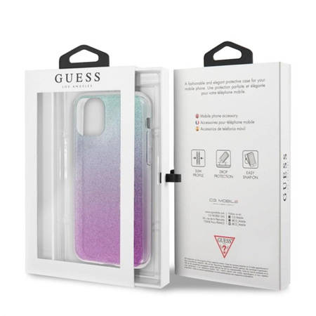 Guess Glitter Gradient - iPhone 11 Case (Pink/Blue)