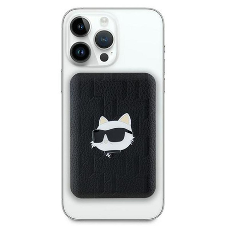 Karl Lagerfeld Choupette Head Pin MagSafe - Indukční powerbanka 5000 mAh 15W (černá)
