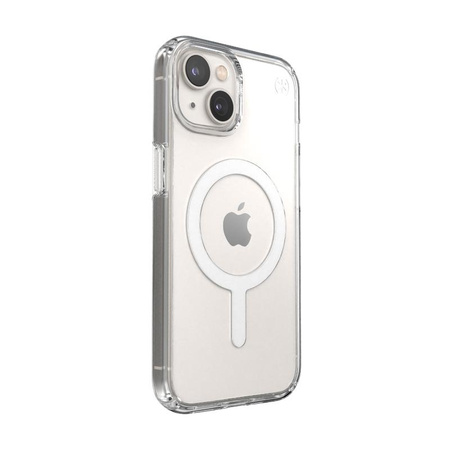 Speck Presidio Perfect-Clear + MagSafe - iPhone 14 / iPhone 13 Case with MICROBAN Coating (Clear)