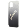 Guess Glitter Gradient Script - iPhone 12 mini Tasche (schwarz)