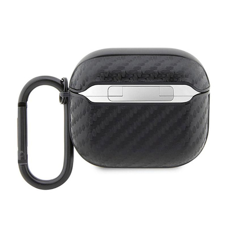 Dvojité kovové logo BMW Carbon - pouzdro pro AirPods 3 (černé)