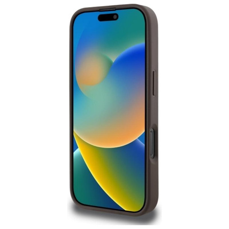 Guess Peony On 4G Background MagSafe – Hülle für iPhone 16 Pro Max (braun)