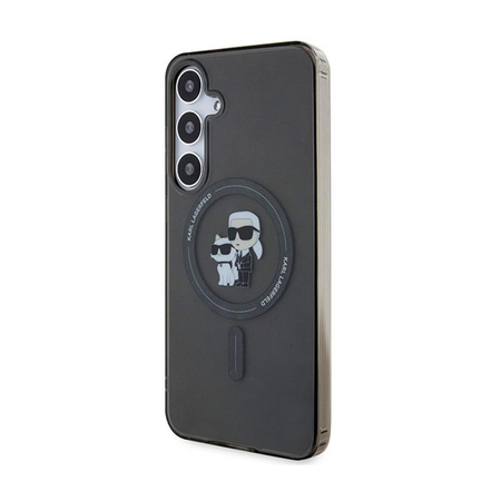 Karl Lagerfeld IML Karl & Choupette Glitter MagSafe - Étui Samsung Galaxy S24+ (noir)