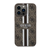Guess 4G nyomtatott csíkos MagSafe - iPhone 13 Pro tok (barna)