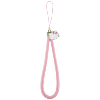 Hello Kitty Nylon Cord Kitty Head - Phone Charm (Pink)
