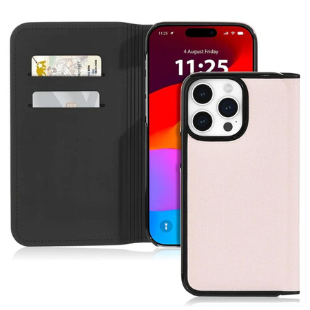 Kate Spade New York Wrap Folio Case - Coque en cuir pour iPhone 15 Pro (Pale Vellum)