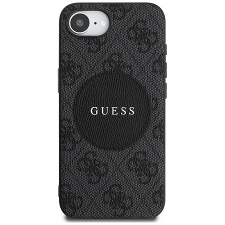 Guess 4G Circle Classic Logo MagSafe - Tasche für iPhone 16e (schwarz)