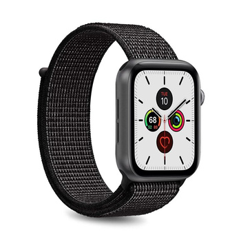PURO Nylon - Řemínek pro Apple Watch 42/44/45 mm (černý)