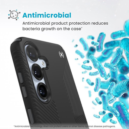 Speck Presidio2 Grip - Schutzhülle für Samsung Galaxy S25+ / 24+ (Schwarz/Schiefergrau/Weiß)