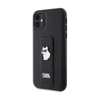 Karl Lagerfeld Gripstand Saffiano Choupette Pins - pouzdro na iPhone 11 (černé)