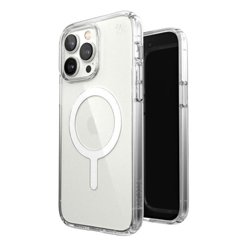 Speck Presidio Perfect-Clear + MagSafe - pouzdro pro iPhone 14 Pro Max s povrchovou úpravou MICROBAN (čiré)
