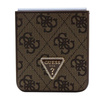 Étui Guess en cuir 4G Triangle Strass - Samsung Z Flip 5 Case (marron)
