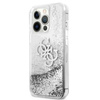 Pouzdro Guess Liquid Glitter 4G Big Logo - iPhone 13 Pro Max (stříbrné)