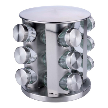 Alpina - Rotating spice rack organizer for 12 jars