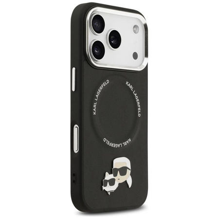 Karl Lagerfeld Karl & Choupette Pins MagSafe - Case for iPhone 17 Pro Max (black)