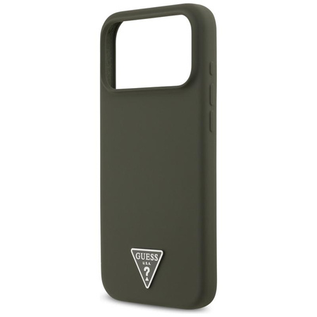 Guess Silicone Triangle Logo MagSafe - Pouzdro iPhone 17 Pro Max (khaki)