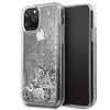 Guess Liquid Glitter Hearts - Coque iPhone 11 Pro (argent)