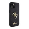 Guess Glitter Script Big 4G - iPhone 15 Plus Tasche (schwarz)