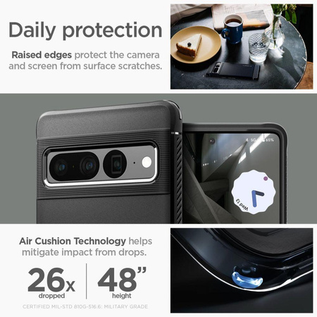 Spigen Rugged Armor - pouzdro pro Google Pixel 7 Pro (černé)