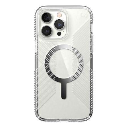 Speck Presidio Perfect-Clear with Grips + MagSafe - Etui iPhone 14 Pro Max z powłoką MICROBAN (Clear)
