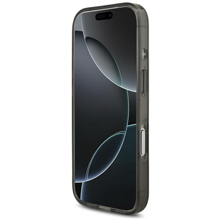 Guess IML Flowers Electro Pearl Strap MagSafe - Pouzdro iPhone 17 Pro (černý)