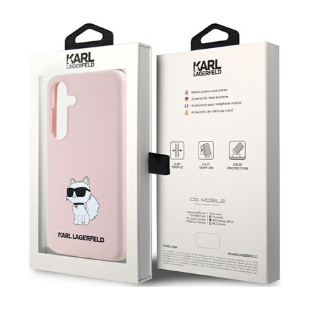 Karl Lagerfeld szilikon Choupette - Samsung Galaxy S24+ tok (rózsaszín)