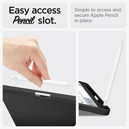Spigen Urban Fit - Etui pour iPad Air 11" M3 (2025) / M2 (2024) / iPad Air 10.9" (5th-4th gen).) (2022-2020) (Noir)