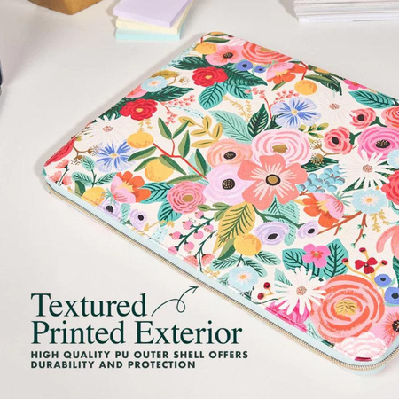 Rifle Paper Laptop Sleeve - MacBook Pro 15" / Laptop 15.6" cover (Garden Party Blush)