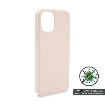 PURO ICON Cover - Etui iPhone 12 Mini z ochroną antybakteryjną (piaskowy róż)