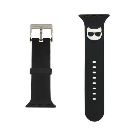 Karl Lagerfeld szilikon Choupette Head - szíj Apple Watch-hoz 38/40/41 mm (fekete)