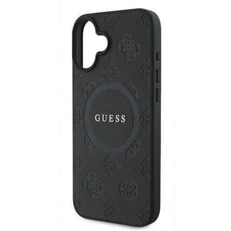 Guess Saffiano Peony Classic Logo MagSafe - iPhone 16 Plus Case (black)