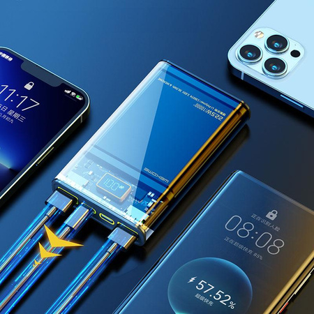 WEKOME WP-321 Vanguard Series - Power bank 20000 mAh Super Charging PD 20W + QC 22,5W (černá / průhledná)